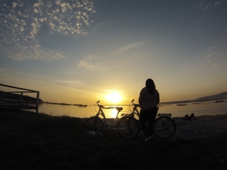 Con la bici se puede acceder a los rincones más bellos de A Illa de Arousa.