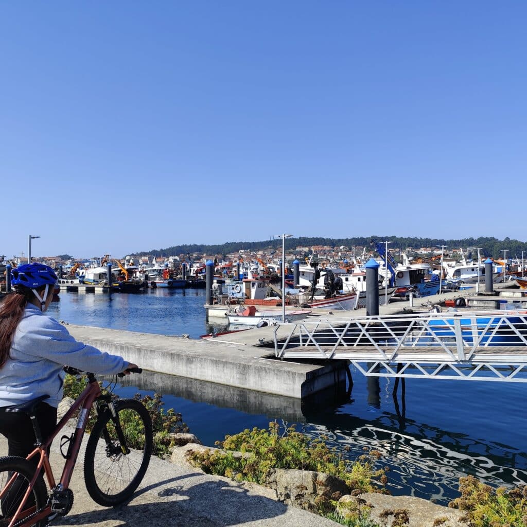 bici por a illa de arousa